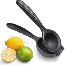 Kazan Hobi Döküm Limon Sıkacağı, Büyük Boy 24 Cm, Siyah Metal Narenciye Presi