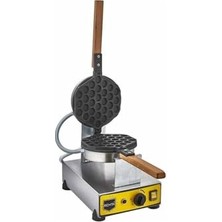 Kazan Hobi Çevirmeli Paslanmaz Bubble Waffle Makinesi, Tek Ebat