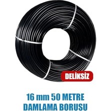 Kazan Hobi 16 mm Damlama Borusu 50 Metre Deliksiz Damla Sulama Hortumu Sulama Sistemi