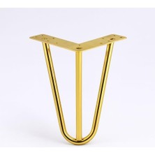 Kazan Hobi 12 cm Gold Altın Metal Masa Tv Ünitesi Uyumlu Martı Mobilya Ayağı Üçgen Modern Tasarım Koltuk Sehpa