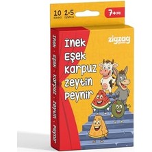 Kazan Hobi Inek Eşek Karpuz Zeytin Peynir Eğlenceli Refleks Kart Oyunu, 2-5 Kişilik