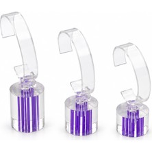 Saat Standı 3\'lü Set Lazer Model Oval Lila