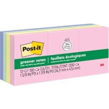 Kazan Hobi Daha Yeşil Açılır Notlar, 3,8x5,08 Cm, 12 Ped, Amerika'nın 1 Numaralı Favori Yapışkan Notları, Tatlı Sprinkles, Pastel Pembe, Mavi, Nane, Sarı Renkler, Temiz Kaldırma, %100 Geri Dönüştürülmüş