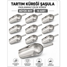Labolist Tartım Küreği Şaşula - Paslanmaz Çelik Kürek Büyük Boy 10 Adet