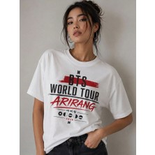 BarsDepo Bts World Tour Baskılı Tişört, Unisex %100 Pamuk (Suprız Hedıyelı)