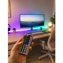 S'82 5 Metre Kumandalı Rgb LED Şerit 5050 Smd 54 Led/m Renk Değiştiren Ambiyans Aydınlatma