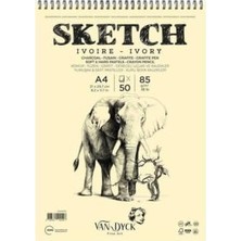 Kazan Hobi Skecth Çizim Blok A4 85 G Üstten Spiralli Defter