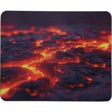 Kazan Hobi Desenli 40X28 cm Gamepad Kaymaz Taban Bilgisayar Oyuncu Mouse Pad, Magma Desenli