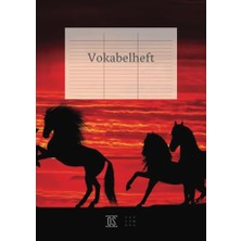 Kazan Hobi Vokabelheft A4; Motiv Pferde, Hochglanz Cover, Drei Spalten, 50 Seiten, 39 Zeilen: Drei Sprachen, Drei Spalten, Drei Vokabeln (Pferde, Vokabelheft A4,50 Seiten, 39 Zeilen) (German Edition)