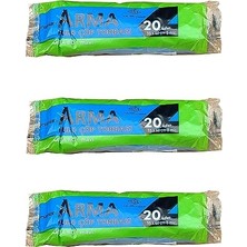 Kazan Hobi Mavi Orta Boy 55 x 60 cm - 30 L Çöp Torbası Poşeti - 20 Adetlik 3 Rulo