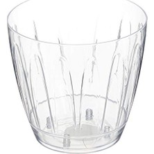 Kazan Hobi Orkide Saksısı OR02 14,3 cm 1.5 L Tabaklı Şeffaf Saksı