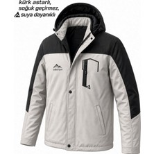 Oksit Tuc 1032 Içi Polar/kürk Astarlı Su Itici Termal Softshell Erkek Mont - Soğuk Geçirmez Spor Kaban