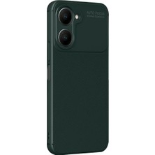S'82 Newface Vivo Y18 Kılıf Auto Focus Karbon Kapak - Koyu Yeşil