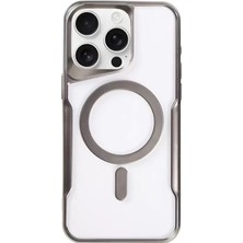 S'82 Newface Apple Iphone 14 Pro Kılıf Boyi Magsafe Silikon Kapak - Titan Gri