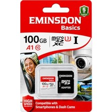 Kazan Hobi 100GB Micro Sd CLASS10 Hafıza Kartı Ev Güvenlik Kamerası, Araç, Telefon, Tablet ve Oyun Konsolu Uyumlu