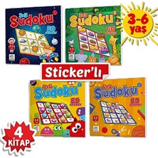 Kazan Hobi Stickerli Sudoku Serisi (3-6 Yaş) - Dikkat Geliştirme