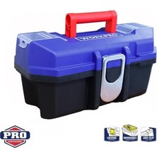 Kazan Hobi WP283021 13'' Metal Kilitli Plastik Takım Çantası, Abs Plastik, 33.2X17.4X16.4 Cm, 15 kg Taşıma Kapasiteli, 2 Şeffaf Bölmeli