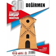 Kazan Hobi 3D Ahşap Maket Yap Boya Değirmen, 44567812373