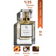 NEFISCENT Hot Vanılla Kadın Parfüm 50 ml Edp | Vanilya Parfüm | Kremsi Vanilya, Hindistan Cevizi & Amber