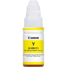 Kazan Hobi Orijinal G1400 G2400 G3400- Gı 490 Yazıcılar Için Uyumlu 70 ml Sarı Orijinal Mürekkep GI-490