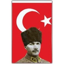 Kazan Hobi Mustafa Kemal Atatürklü Bayrak - Atalı Türk Bayrağı 50X75CM,NOCOLOR-4FAD55D8