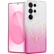 S'82 Newface Samsung Galaxy S25 Ultra Pummel Shiny Magsafe Kapak - Pembe