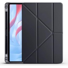Kazan Hobi Huawei Honor Pad X8 Pro 11.5' ile Uyumlu Tri Folding, Kalem Bölmeli, Standlı Tablet Kılıfı Siyah