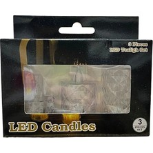 S'82 3'li Kristal LED Mum