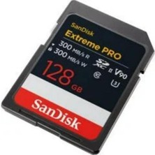 Sandisk Extreme Pro 128GB 300/300MB/S Sdxc V90 Uhs-Iı U3 8k/4k UHD Hafıza Kartı SDSDXDM-128G-GN4IN