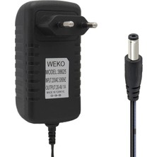 S'82 Weko 29.4 Volt - 1 Amper 5.5x2.5mm Uçlu Yerli Üretim Priz Tipi Adaptör 1.2 Metre Uzunluk