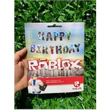 Kazan Hobi Roblox Temalı Happy Birthday Yazılı Pankart