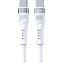 Kazan Hobi 100W Type-C To Type-C Hızlı Şarj ve Veri Kablosu, 1.3m, Beyaz, AZ-B03A