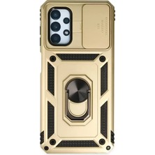 S'82 Newface Samsung Galaxy A33 5g Kılıf Pars Lens Yüzüklü Silikon - Gold