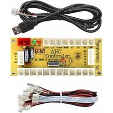 Kazan Hobi Pc ve Konsol Için 5V Dıy Arcade USB Kontrol Kart Seti; Joystick, Buton ve Kablo