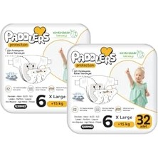 Kazan Hobi Protection Bebek Bezi, 6 Numara X-Large, 15+ Kg, 64 Adet, 2'li Jumbo Set, Maksimum Koruma