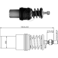 Zm 950.94 Marş Otomatik Pistonu 24V 40MT - 50MT Caterpillar Iş Makinası (ZM-950 - SDE-0950 - SS-1871)