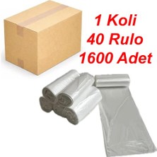 Kazan Hobi Koli, )– 40X50 cm Sızdırmaz, Yırtılmaz, Dayanıklı, Şeffaf Çöp Torbası, Ev Ofis ve Banyo Için Uygun, Mini Boy Şeffaf Çöp Poşeti 40 Rulo 1600 Adet (1