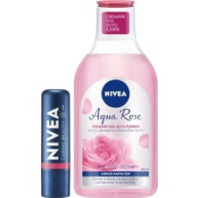 Kazan Hobi Rose Renkli Nemlendirici Dudak Kremi SPF30 ve Gül Suyu Micellar Günlük Makyaj Temizleme Suyu 400 ml