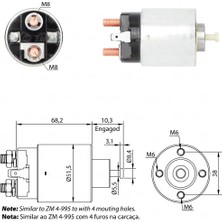 Zm 7995 Marş Otomatiği 12V Citroen C-Crosser / Mitsubishi Asx - Colt - Lancer - Outlander / Nissan March