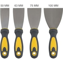 Kazan Hobi Siyah Sarı Spatula, Ergonomik Saplı, Boya ve Macun Uygulaması Için Profesyonel El Aleti, 63 mm