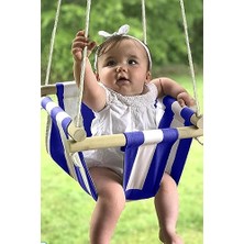 Kazan Hobi Ahşap Bebek Salıncağı, Mavi