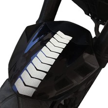 Kazan Hobi Reflektif Gri Ok Tasarımlı Çamurluk Kask Sticker