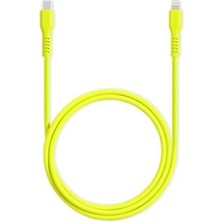 Kazan Hobi Usb-C - Lightning Hızlı Şarj Kablosu, 120 Cm, Neon Sarı