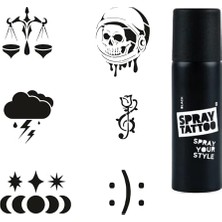 Kazan Hobi Gökyüzünün Adaleti Spray Tattoo Geçici Dövme Seti Dark Sprey Dövme Kiti