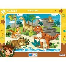 S'82 Blue Focus Dinosaurs (Dinozorlar) - Puzzle 72 Parça