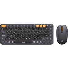 Kazan Hobi MK350 Creator Pro Grafit Gri Klavye Mouse Seti, Türkçe Q, Sessiz, 3 Kanallı Bluetooth ve 2.4g Wireless