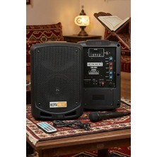 Kazan Hobi 300W Şarjlı Portatif Seyyar Mikrofonlu Mevlüt Amfisi 6.5 Inç (HS-300)