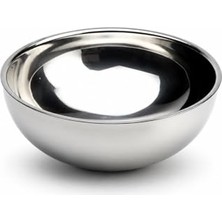 Kazan Hobi Paslanmaz Çelik Çift Katmanlı 10'lu Set 11,5 cm Isı Yalıtımlı Dayanıklı Metal Çerez Kasesi
