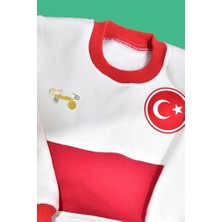 Kazan Hobi 925 Ayar Gümüş Mavi Ayaklı Maşallah Bebek Iğnesi, Türkiye Armalı Bebek Eşofmanı Hediyesi
