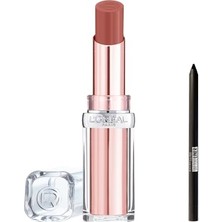 Kazan Hobi Glow Paradise Balm-In-Lipstick Işıltı Veren Nude Tonlu Ruj 191 Nude Heaven & Jel Göz Kalemi Hediyeli